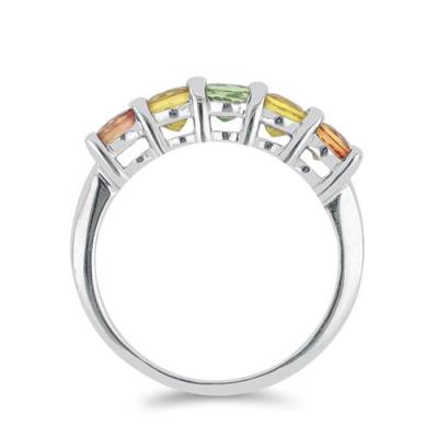 BUY 925 STERLING SILVER NATURAL MULTI SAPPHIRE GEMSTONE RING 